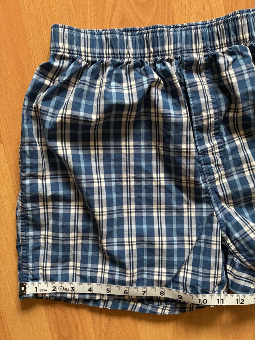 Old Navy Blue White Plaid Print Breathable Boxer Briefs Mens Sz M - Picture 7 of 8